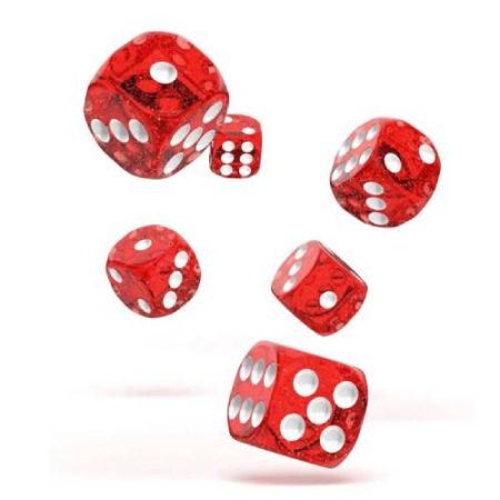 Kockice Oakie Doakie Dice D6 16 mm Speckled - Red (12) - Slika 1