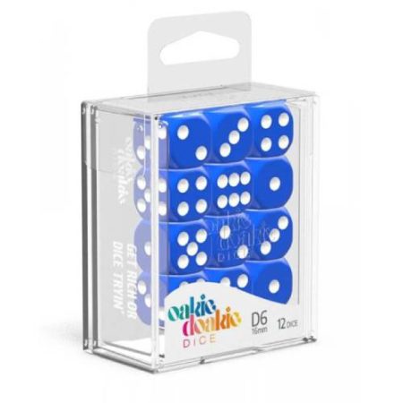 Kockice Oakie Doakie Dice D6 16 mm Solid - Blue (12) - Slika 1